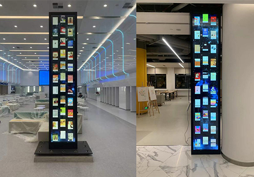 圖書館瀑布流電子借閱系統(tǒng)，圖書館瀑布流拼接屏